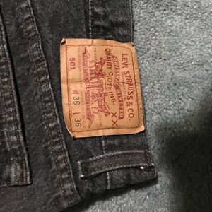 Men’s Levi 36 x 36 black jean
